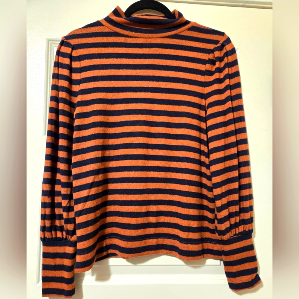 NWT LOFT Mock Neck Striped Sweater, Size S